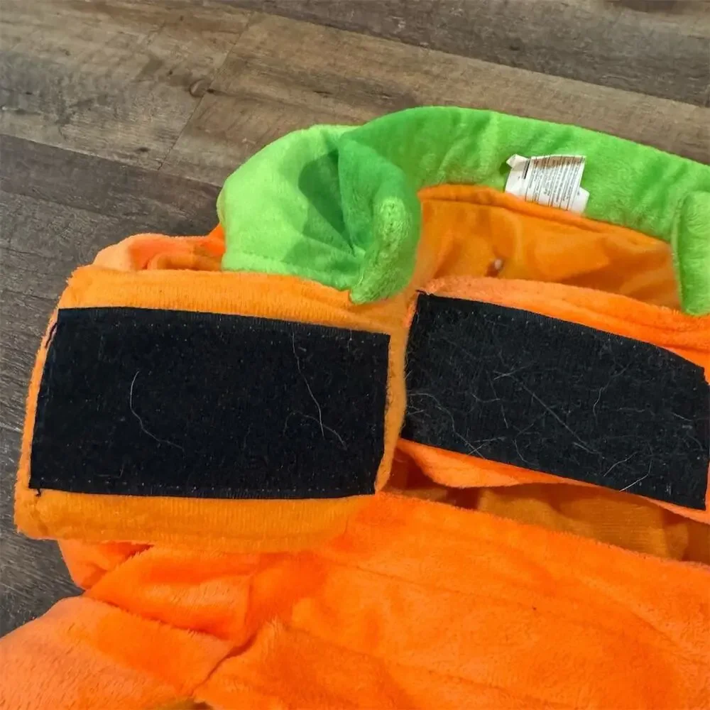 Boots & Barkley XL Plush Pumpkin Dog Costume Halloween Soft Belly Strap